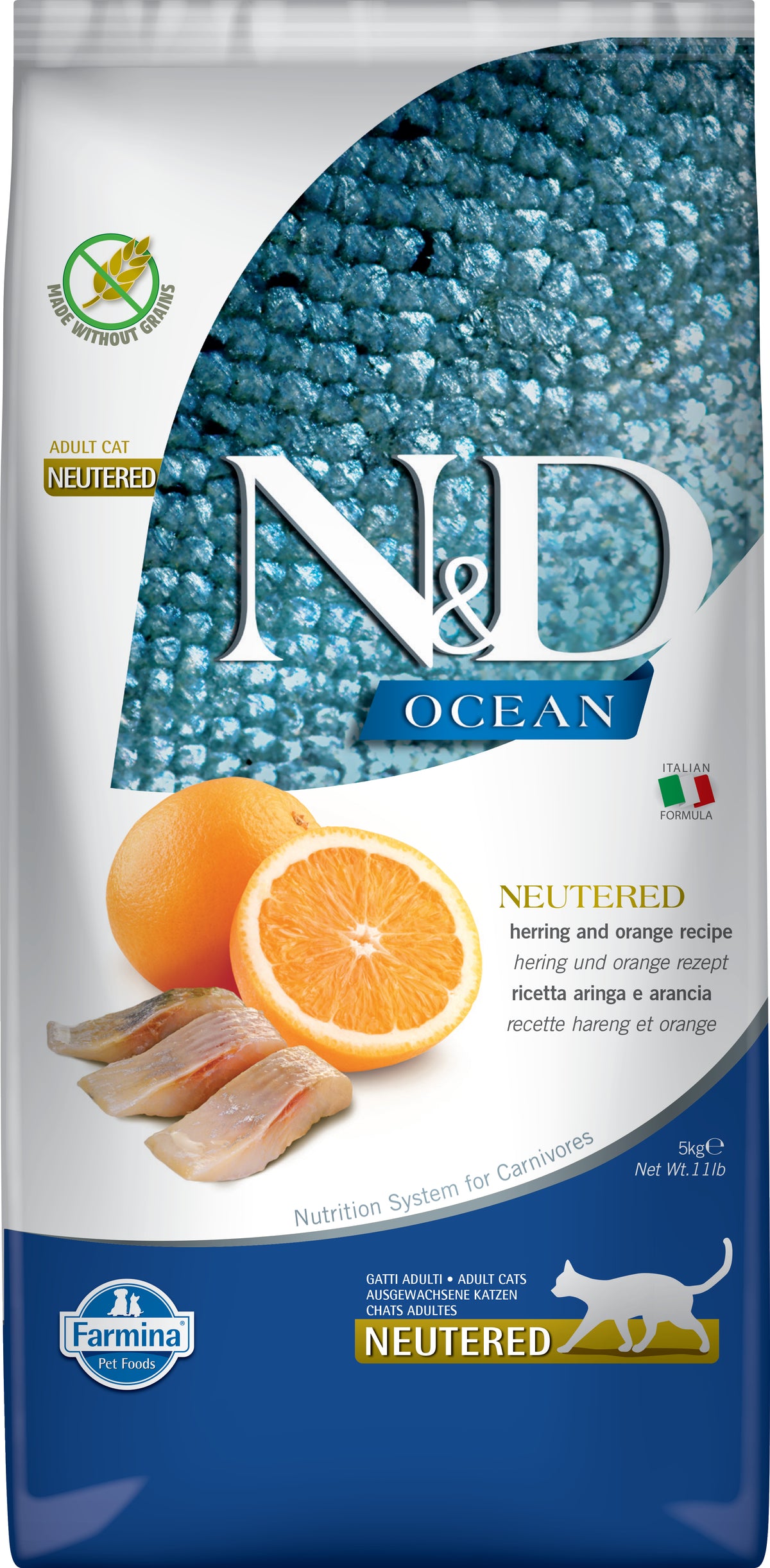 N&D OCEAN CAT NEUTERED Adult Herring & Orange 5kg