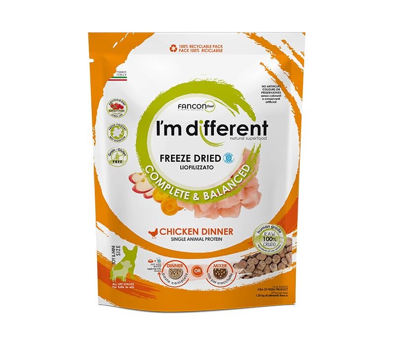 I´M DIFFERENT krmivo mrazem suš. Raw Chick.Dinner 156g