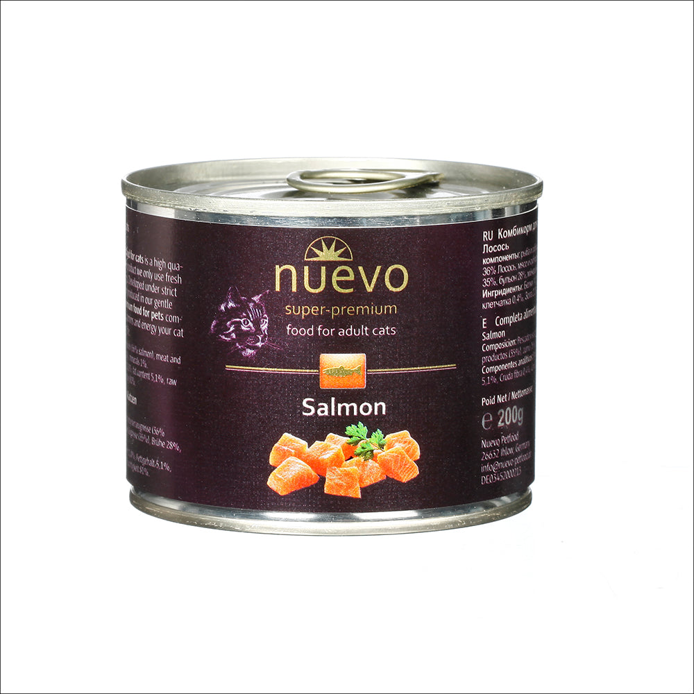 Nuevo kočka adult Losos konz. 200g