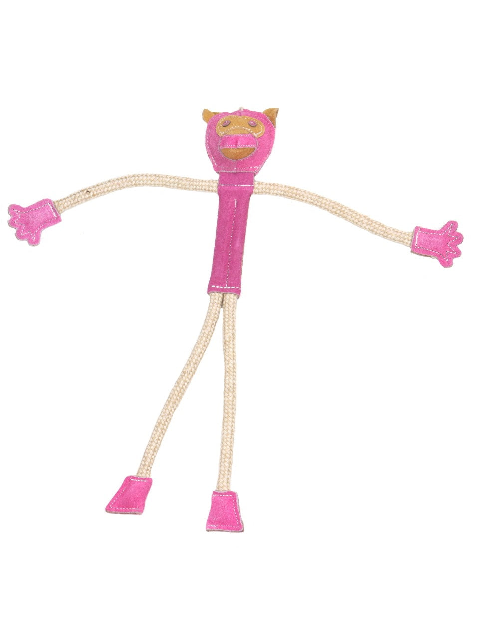 Hračka pes animALL Opice kůže s provazy, barevná 48cm