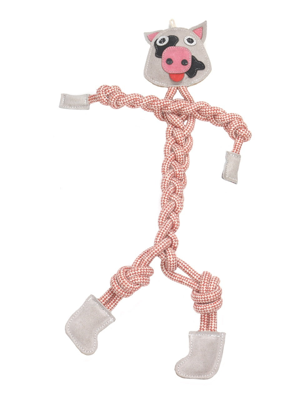 Hračka pes animALL Kráva kůže+lano Mr.Roper 57cm