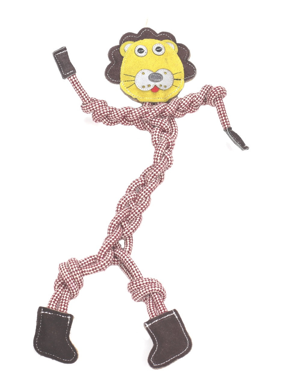 Hračka pes animALL Lev kůže+lano Mr.Roper 47cm