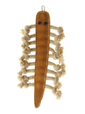 Hračka pes animALL Stonožka kůže, natural 26,5x14cm