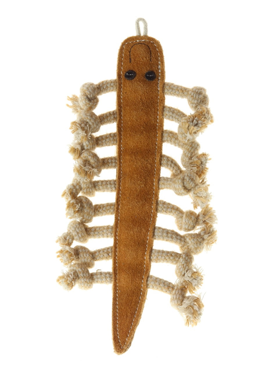 Hračka pes animALL Stonožka kůže, natural 26,5x14cm