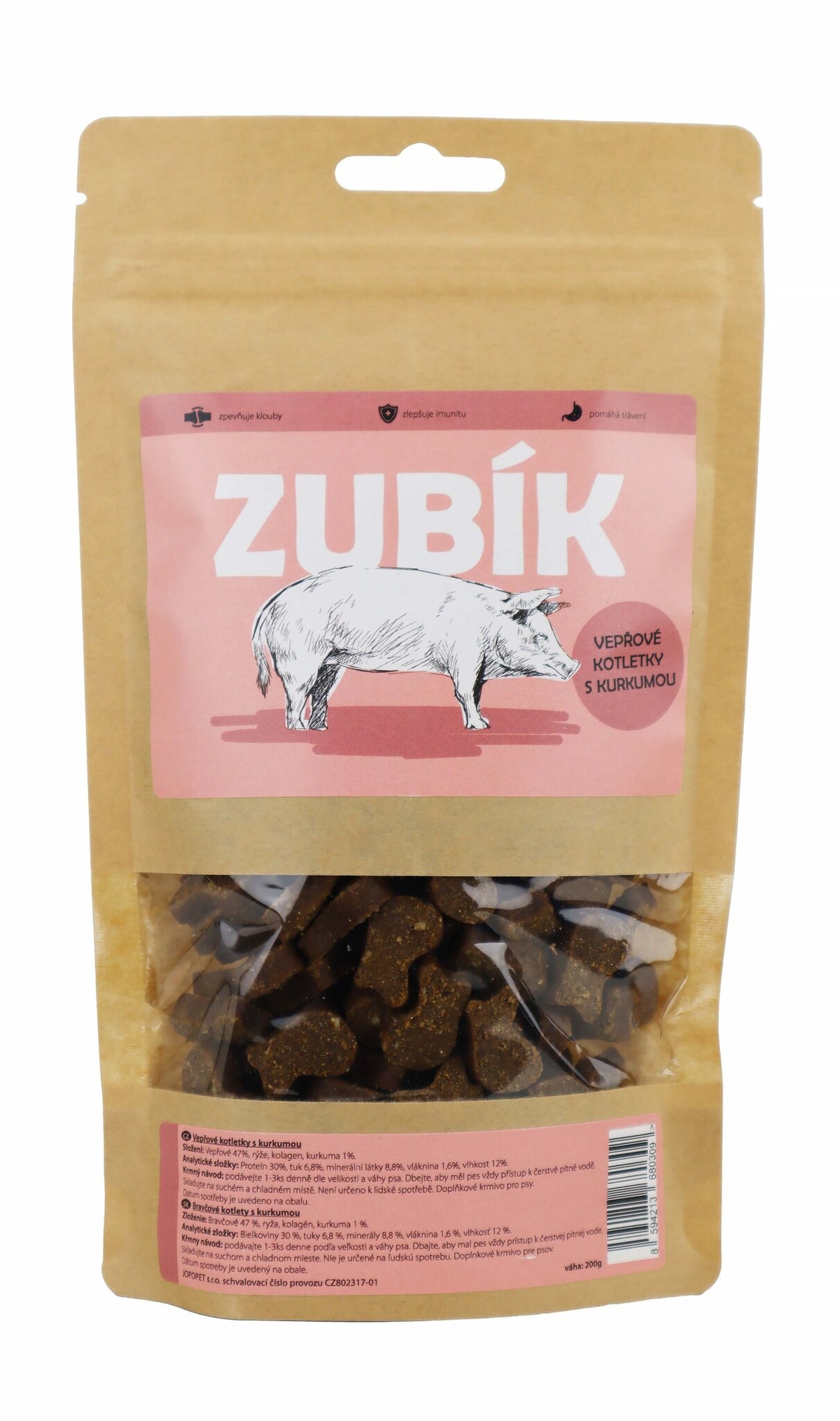 Pochoutka ZUBÍK Vepřové kotlety s kurkumou 200g
